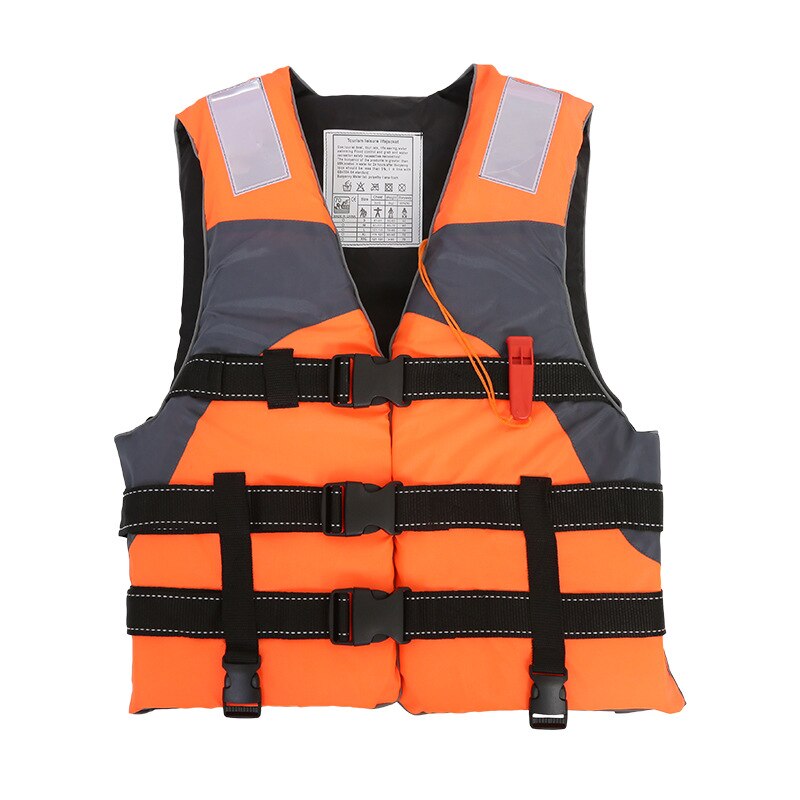 Adult Life Jacket Water Sports Rafting Buoyancy Rescue Belt Whistle Outdoor Swimming Boating Men Jacket Safety Vest Fishing -40: Orange