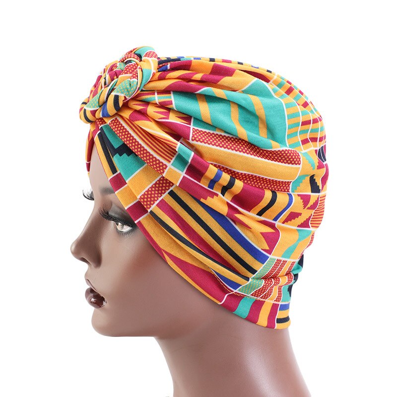 Haar Cap Afrikaanse Patroon Bloem Tulband Moslim Vrouwen Hoofddoek Headwrap Dames Chemo Bandana Haar Styling Accessoires