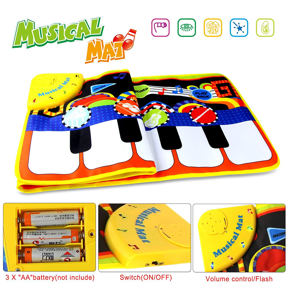 110x36cm Musicale pianoforte Zerbino Del Gioco Del bambino Zerbino Giocattolo Strumento Musicale Zerbino Gioco Tappeto di Musica Giocattoli Educativi Giocattoli per I Bambini Regalo di Natale