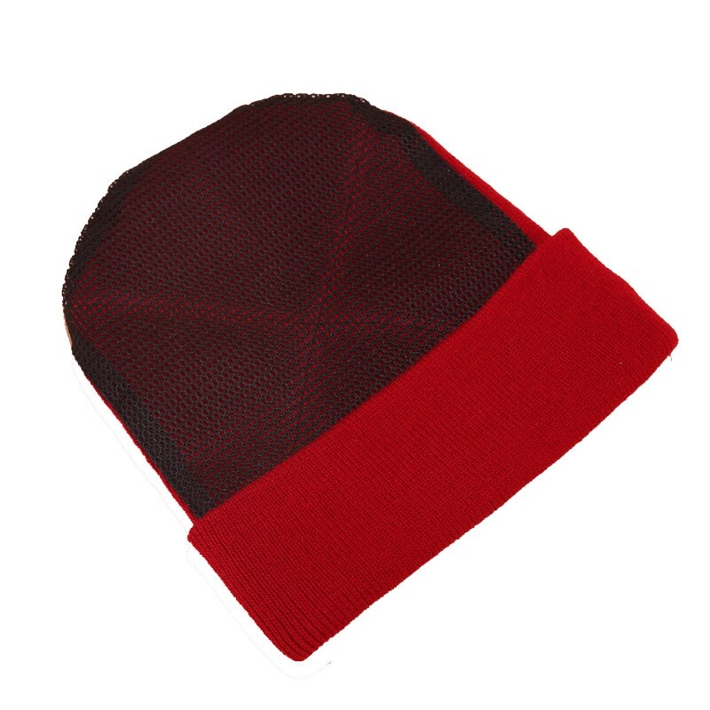 Mesh Winter Beanies bboy Hip Hop Dancing Hat Men&#39;s Mesh Hat Beanies Warm Rotating Beanies Boy Knit Cap Wear Resistant Colors: Burgundy