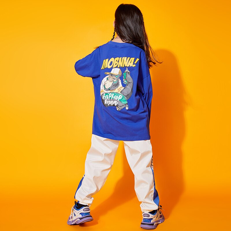 Kinderen coole hiphop danskleding oversized sweatshirt tops joggingbroeken meisjes jongens jazz dans kostuum kleding dragen festival outfit
