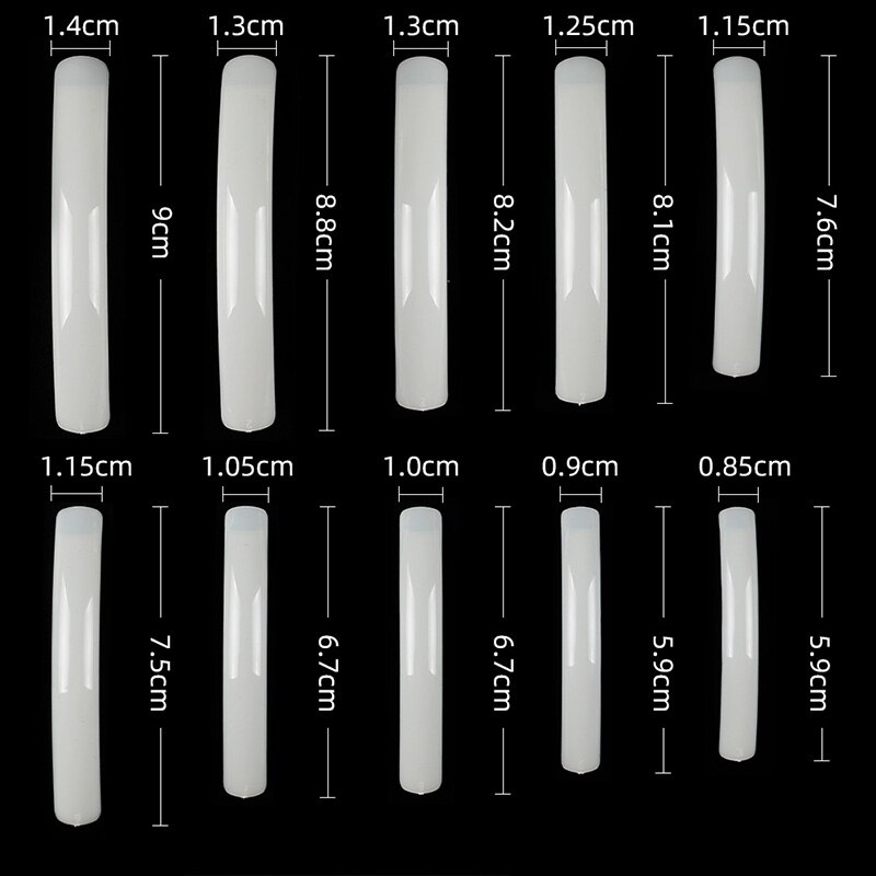 Faux-ongles en acrylique naturel, extension naturelle, manucure, French Nail Art, à bricolage-même, 10 pièces/lot