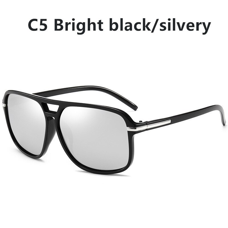 Gafas De sol polarizadas De estilo cuadrado para hombre, lentes De sol polarizadas con gradiente para conducir, Vintage De , para pescar y acampar,: C5