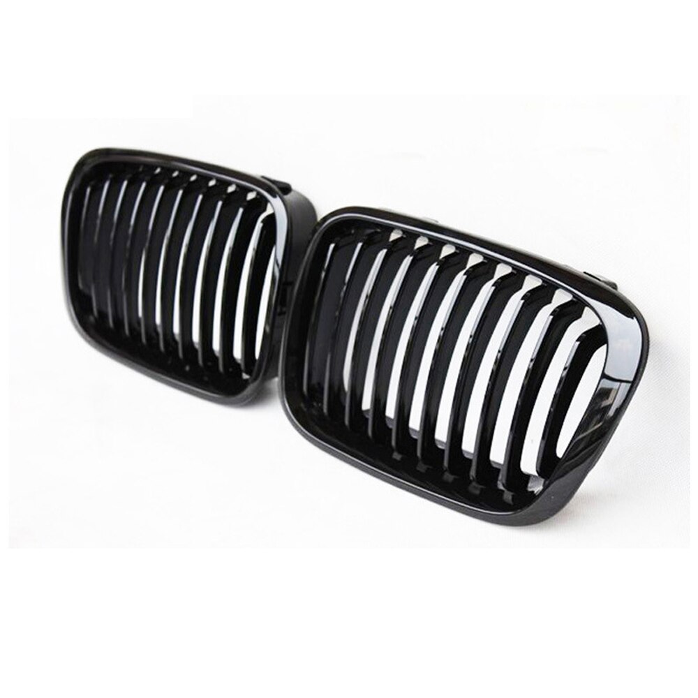 1 par de rejilla frontal estilo negro brillante M para BMW 3 Series E46 1998 1999 2000 2001 4 puertas 323 325 accesorios para automóviles