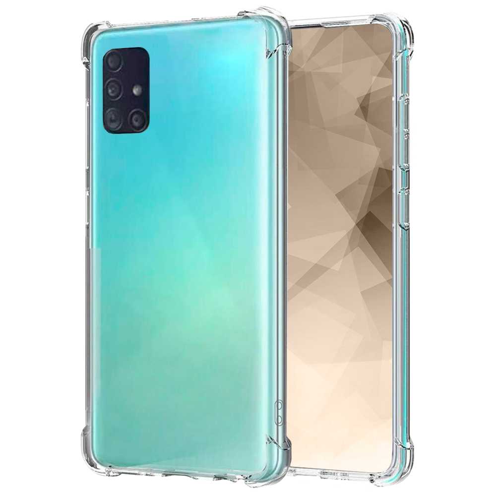 TPU Schutzhülle für Samsung Galaxis A51 Gerundete Kanten Rückseite Stoßfest Shockproof Fall Hülle Tasche Stoßstange