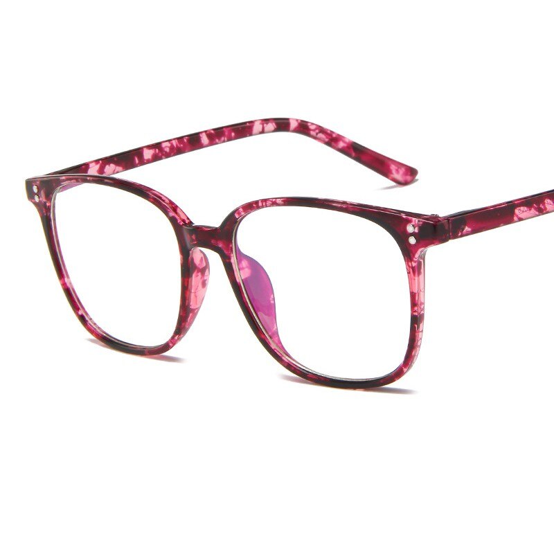 Woman Round Plain Decorative Glasses Clear Lens Eyeglasses Frame Clear Lens Sun Glasses College Style: B