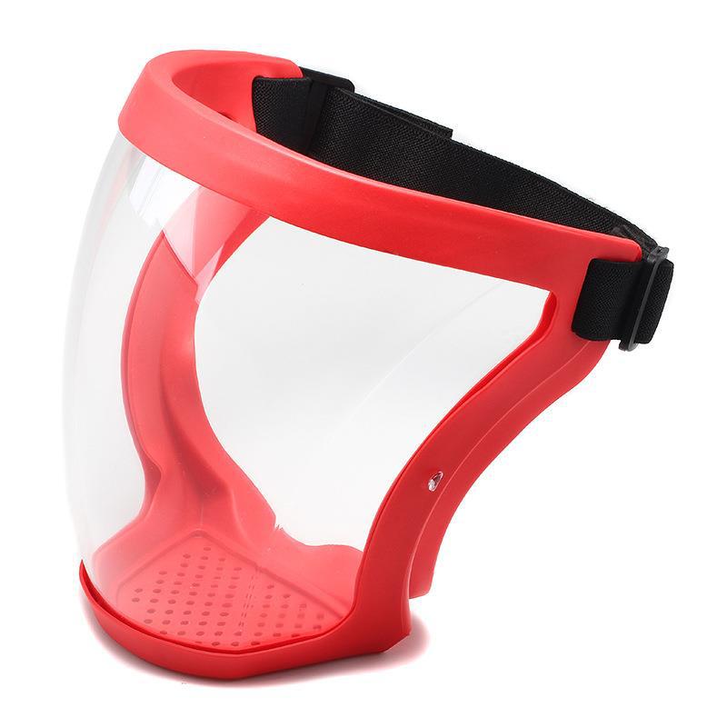 Beschermmasker Transparant Gezichtsbeschermer Gezicht Gezichtsmasker Beschermend Buitenveiligheidsmasker Hoofdbedekking Bescherming Spatwaterdicht: Paars