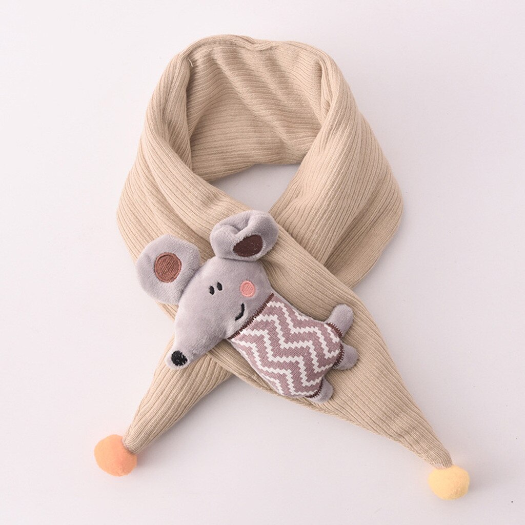 25 # meninos meninas crianças dos desenhos animados bonito xales cachecóis colarinho espessamento cachecol do bebê inverno lenço de algodão macio bandana outono presentes quentes