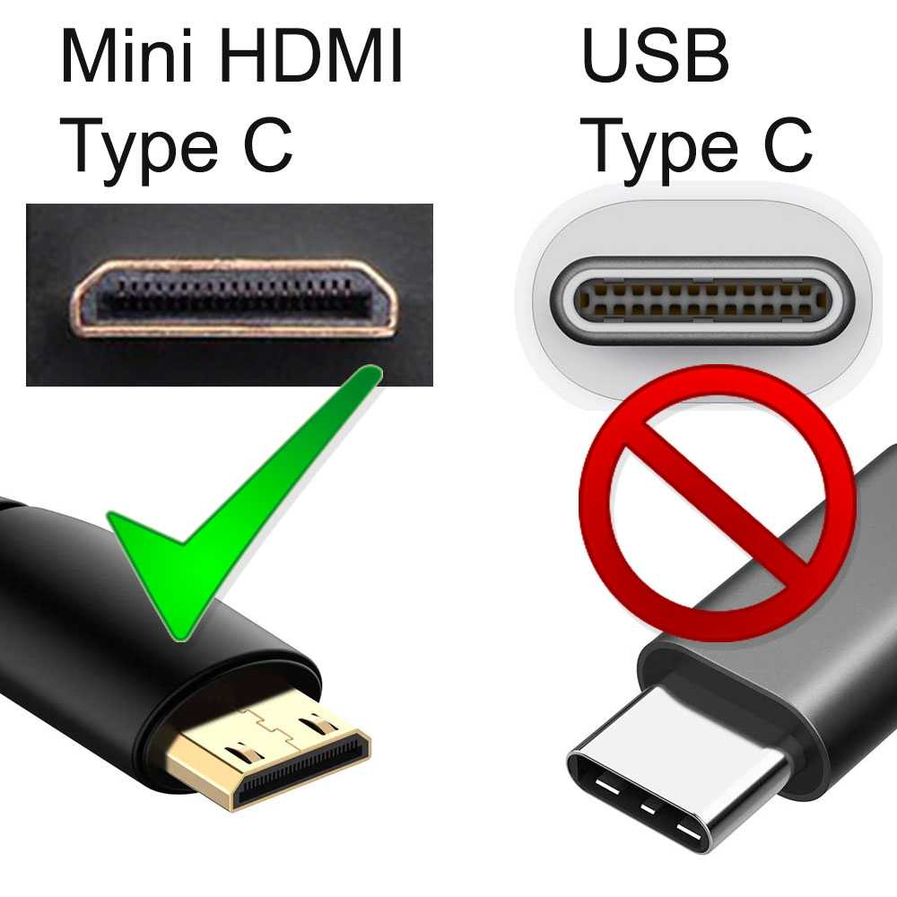 Adapter omvandlare mini hdmi hane typ c till hdmi hona typ a kontakt hd tv