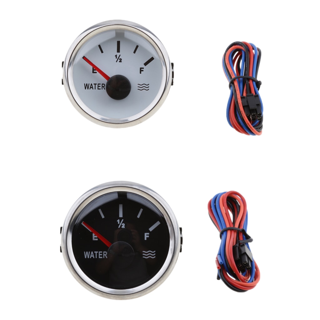 marine båtnivå vannstandsmåler 2 '' 52mm 9 ~ 32 vdc hvit og svart