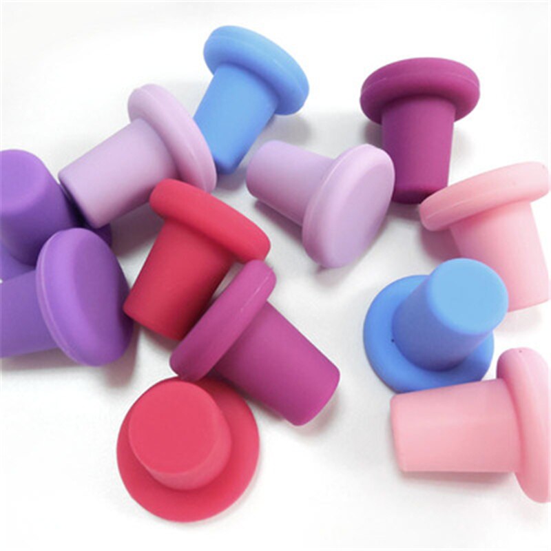 Tapón de silicona para botella, tapón para vino, herramientas de preservación para Bar familiar, seguro y saludable, 6 colores, 1 Uds.