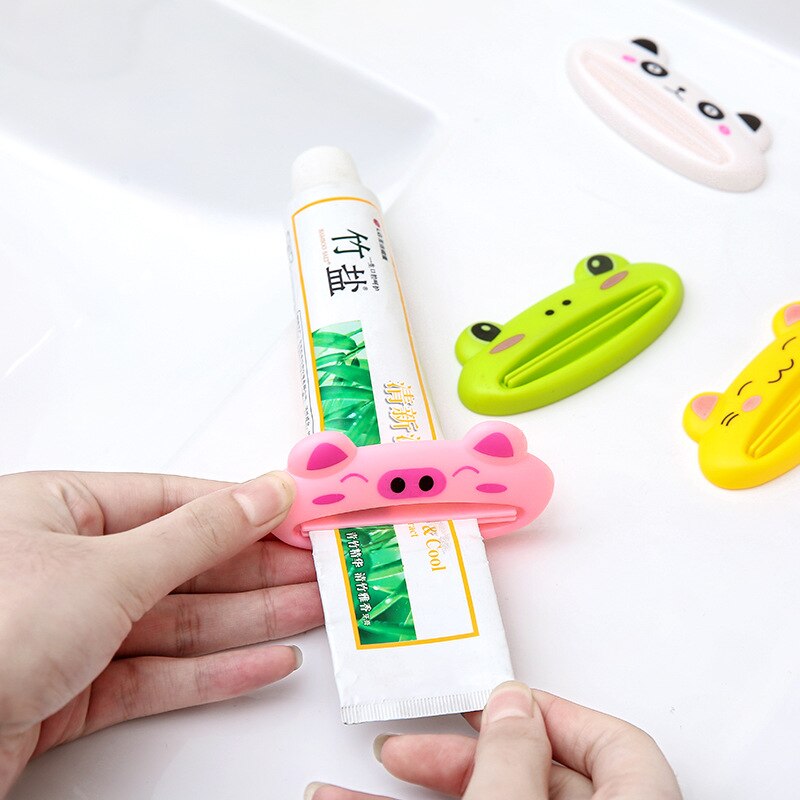 Practical Animal Easy Toothpaste Dispenser Plastic Tooth Paste Tube Squeezer Useful Toothpaste Rolling Holder for Home Bathroom