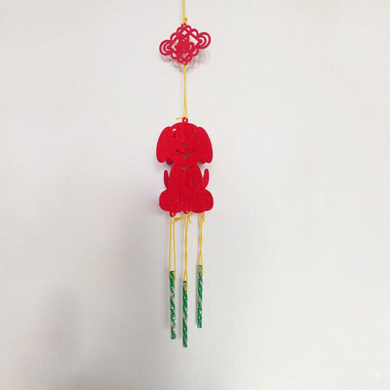 Diy onafgemaakte windgong knutselpakketten stoffen eolische bellen knutselen dieren vilt windgong hanger kleuterschool kinderen hand: Hond