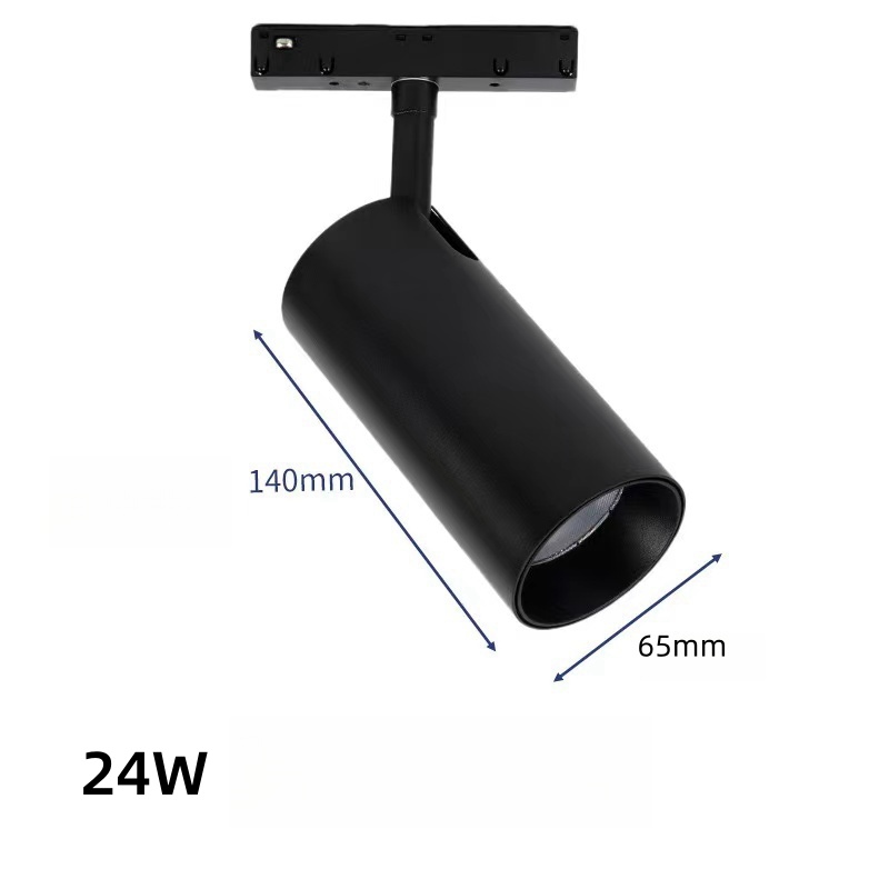 Holofote embutido de led, 6w, 12w, 18w, 24w, luz de pista magnética, grade dobrável, holofote de teto, luz interna, dc48v/ac220v: vermelho-escuro / Azul
