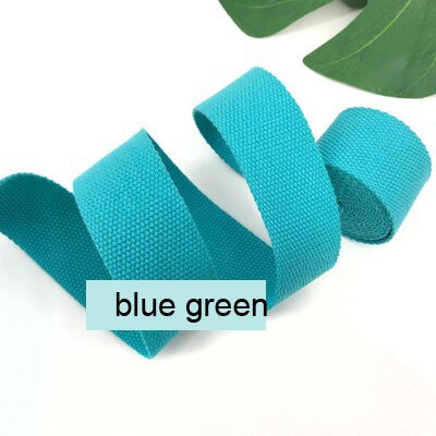 50mm( 2") Canvas Webbing 5meters Length Heavy Canvas Webbing Strap Belting Bag Strap Tape For DIY Bag Luggage Colorful: blue green