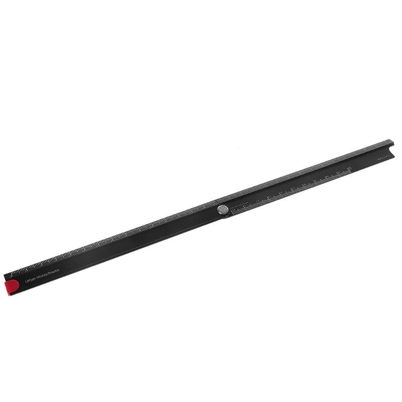 Aluminum Alloy Foldable 15cm-30cm Ruler Simple 90 Folding Metal Stationery Rule