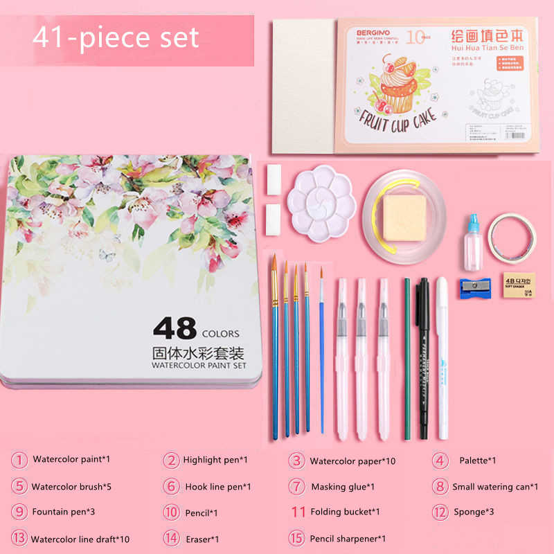 Aquarel verf sets, aquarel schilderij boek met benodigdheden
