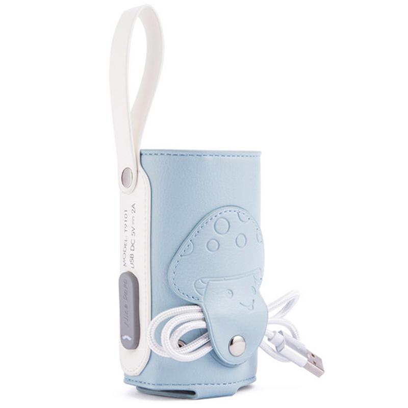 Verpleging Fles Isolatie Cover Universal Verwarming Mouw Usb Opladen Constante Temperatuur Ppsu Melkfles Feeder Heater: Blue