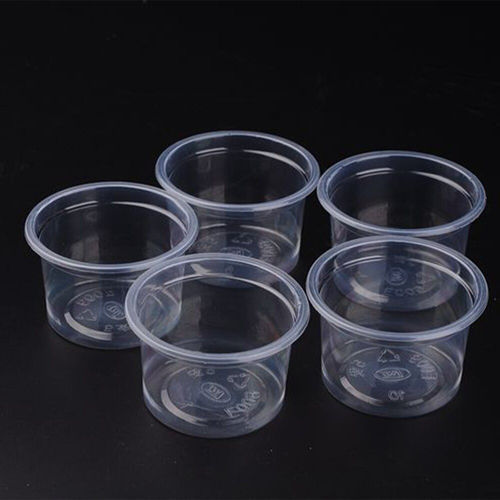 50 Stuks 140Ml Wegwerp Container Clear Portie Cups Kommen Met Deksels Voor Mousses Saus Gelei Yoghurt