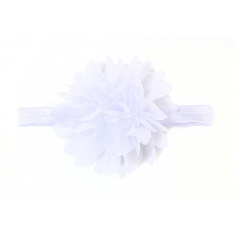 Schattige Baby Meisje Hoofdbanden Leuke Bloem Haarband Baby Tulband Elastische Baby Haaraccessoires Haarband: style 2 white