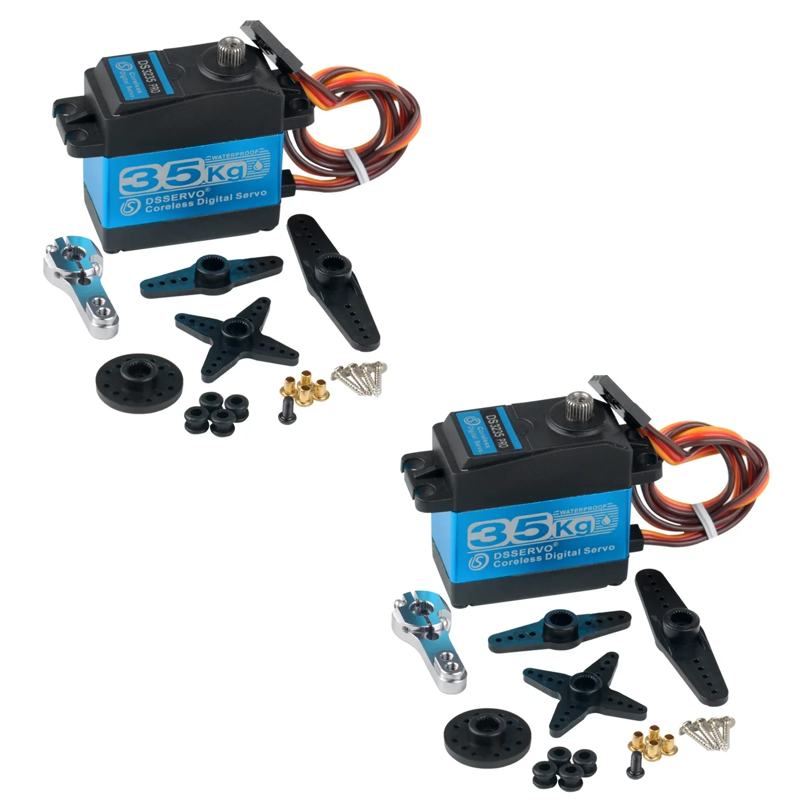 Servo Digital DS3235 PRO de 35kg, motor sin núcleo de 180/270 grados con servos de brazo Servo de 25T para Robot:  Opción2
