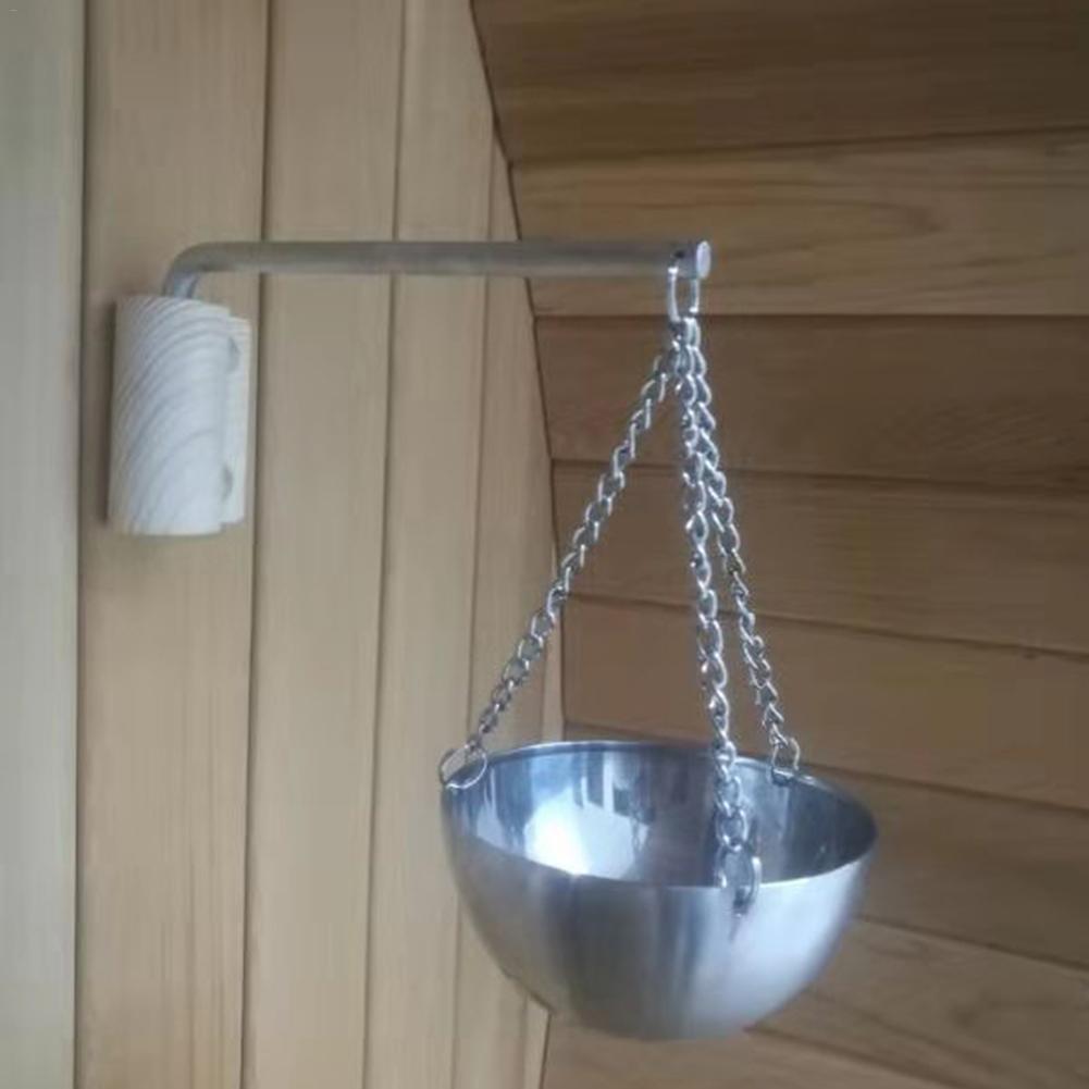 Sauna aromaterapi oliekop rustfrit stål æterisk olie holder skål til sauna og spa tilbehør firkantet runde 120ml 200ml