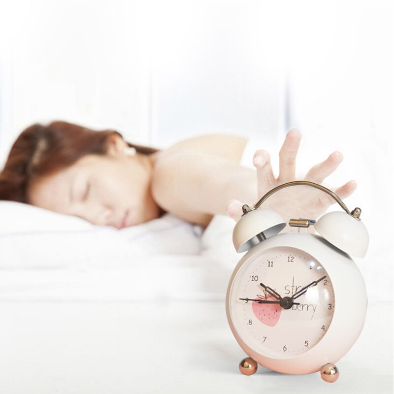 Mini Alarm Clock Electronic Round Number Double Clock Room Home Decoration Decoration Desk Table Cute And Durable