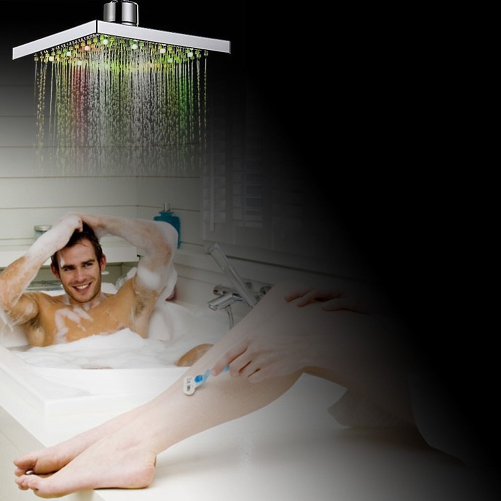 Led bruser hoved badeværelse tilbehør hoveder douche regnsæt regaderas bruselys forbedring lampe ups