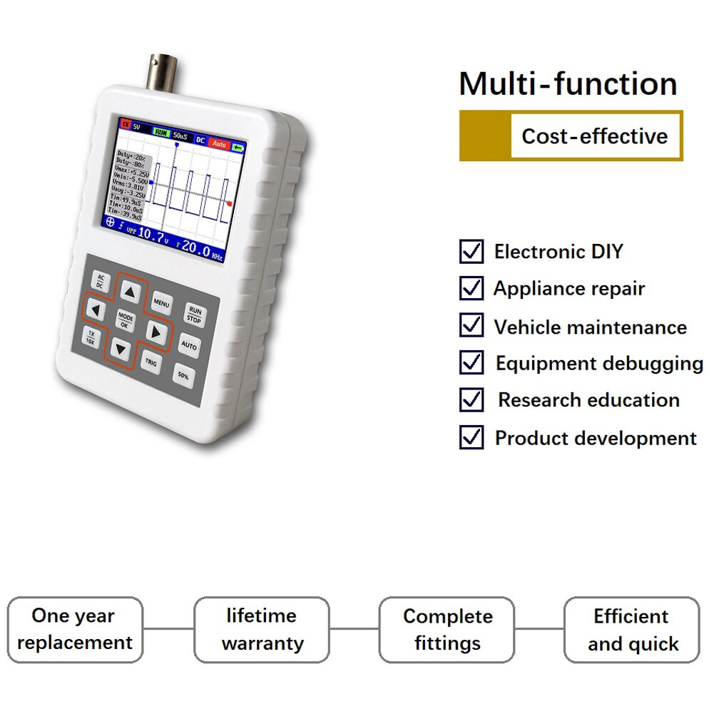 Dso S Pro Handheld Mini Draagbare Digitale Oscilloscoop 5M Bandbreedte 20Msps Sampling Rate