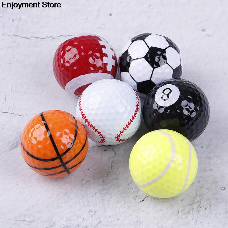 6pc/ parti golfutrustning fotboll basket bordtennis baseball golfbollar ny dubbelboll tvådelad boll