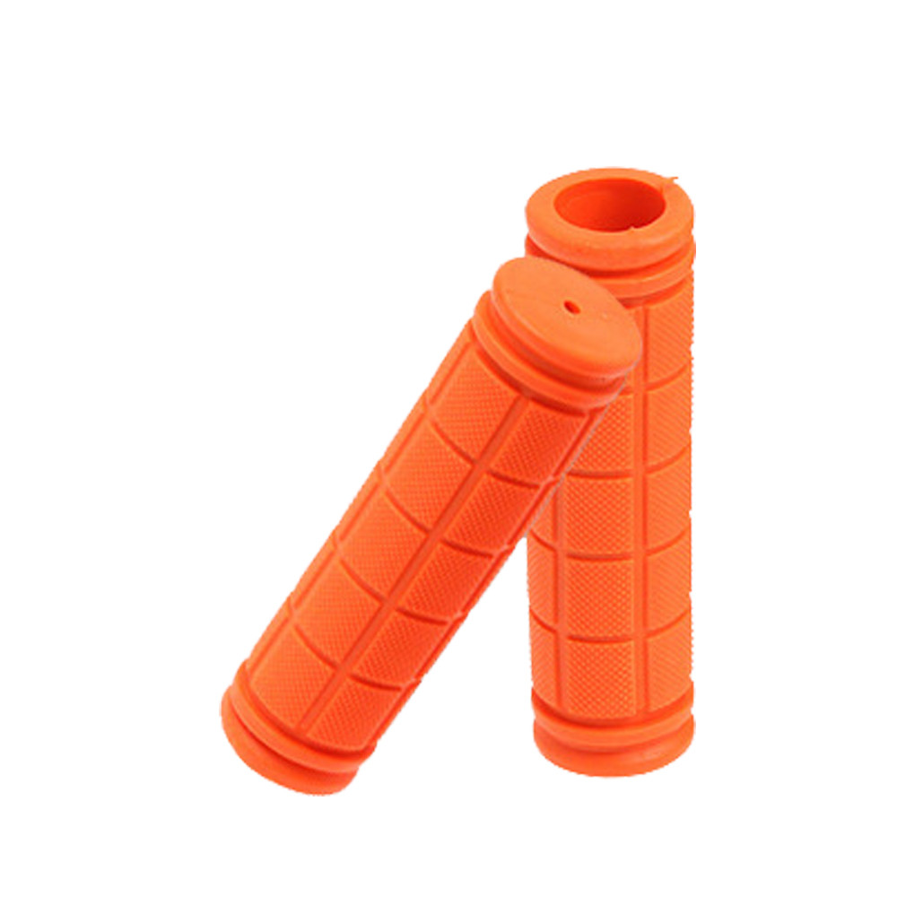 1 Paar Fiets Rubber Soft Stuur Anti-Slip Comfortabele Stuur Grips Mountainbike Handvat Fiets Accessoires #40: Orange 