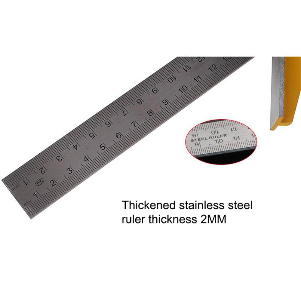 300MM Square Ruler Multi-Function Stainless Steel Combination Measuring Tool With Adjustable Quadric Head