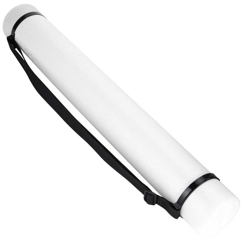 Drawing Storage Tube Extendable Thickened Telescopic Collection Poster Drafting Case: White