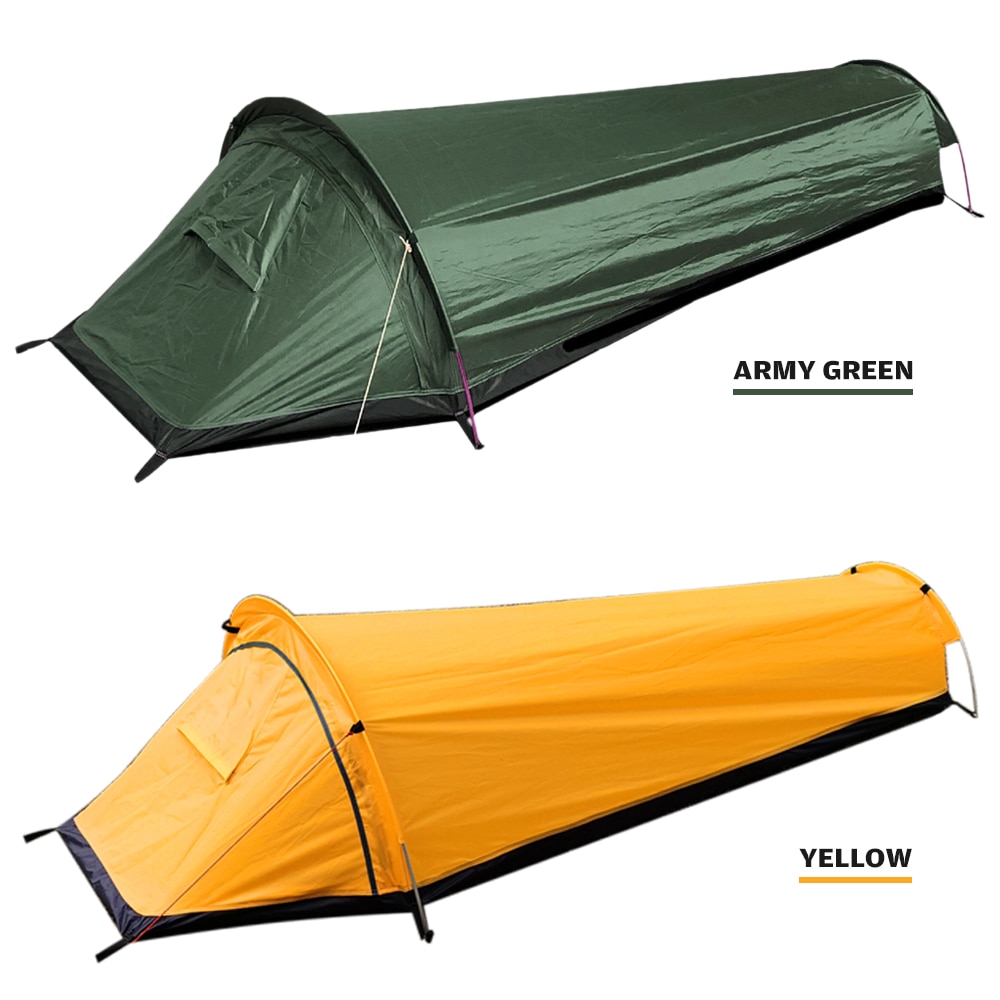 Rygsæk telt udendørs camping sovepose telt letvægts enkelt person telt ultralette enkelt camping telte mat