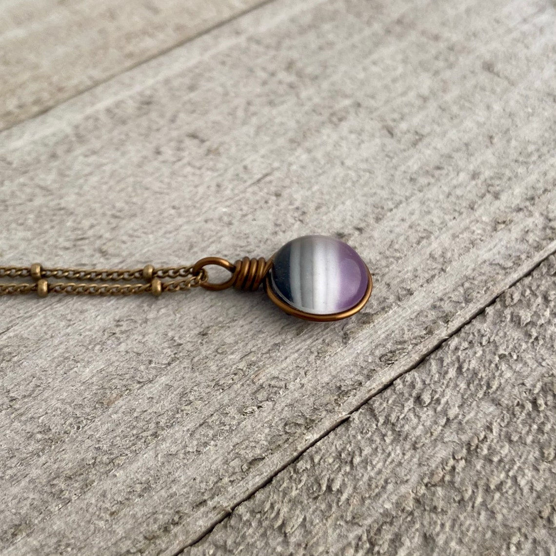 Aseksuele Pride Vlag Art Glas Ketting Ace Trots Ace Ketting Lgbtq