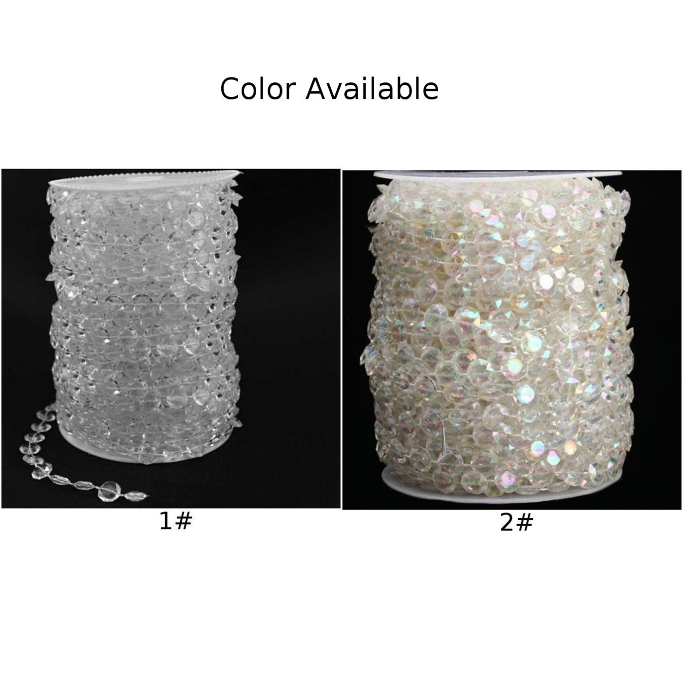 10m akrylkristallpärlgardiner genomskinliga girlanger hängande kedjor för fest bröllop fönster balkong trädgård gör-det-själv dekoration