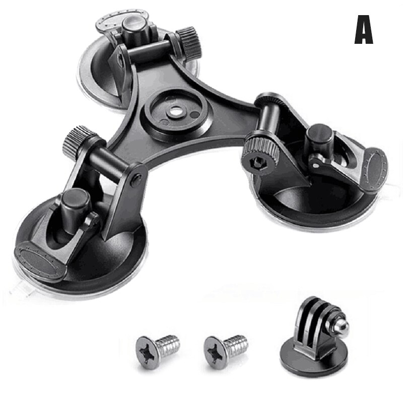 Soporte de montaje para coche con Triple ventosa, para DSLR, GoPro, Hero, Osmo Action, QJY99: a