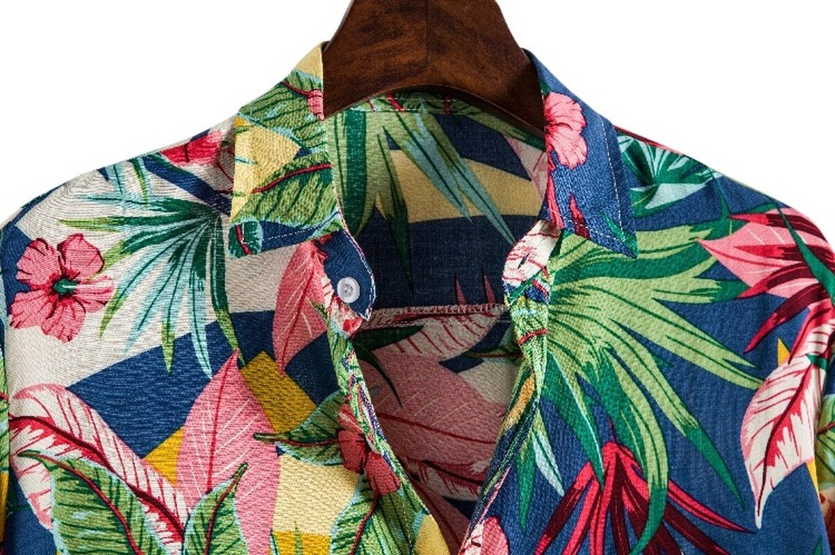 Summer Beach Printed Casual Short Sleeve Hawaiian Shirt Men Clothing Breathable Hawaii Shirts Blouses Chemise Homme