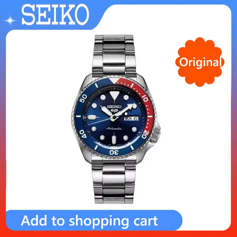 Seiko Men's Watch Original Luxury Stainless Steel Automatic SRPD53K1 Waterproof Sports Business Calendar Quartz Wristwatches