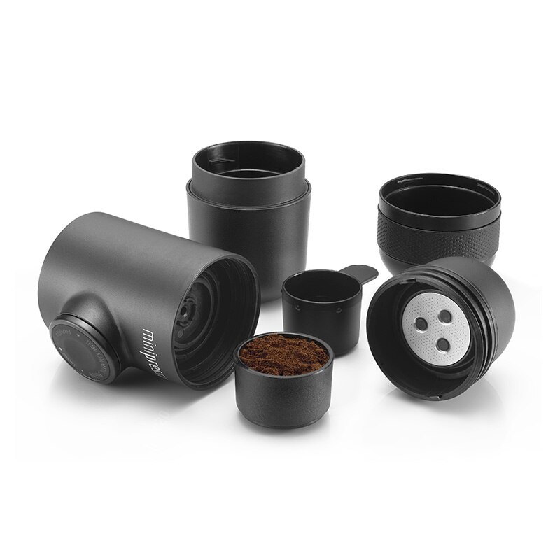 Wacaco minipresso gr, bærbar espresso kaffemaskine, kompatibel malet kaffe, lille/mini rejse kaffemaskine.