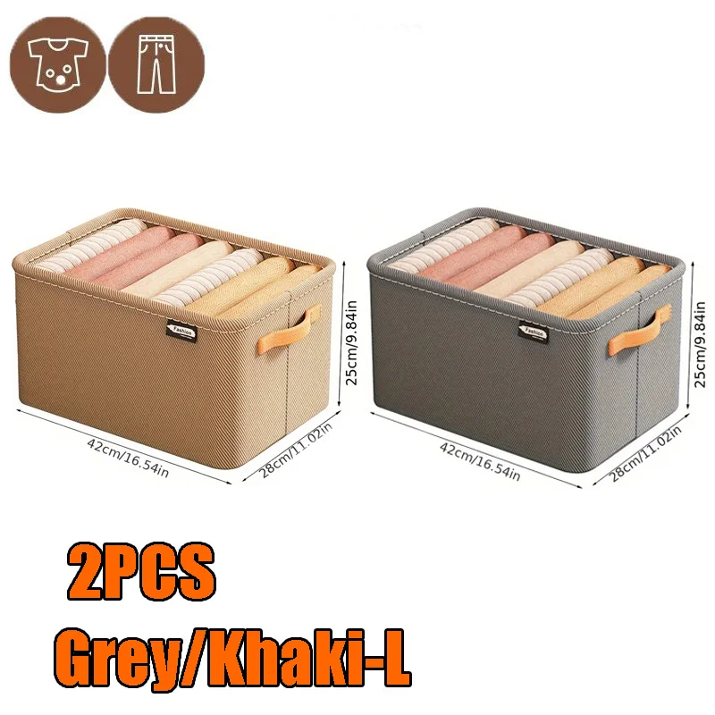 Clothes Organizer Storage Box Items Clothes Pants Sweater Storage Cabinets Drawers Jeans Wardrobe Organizer for Underwea: Brown