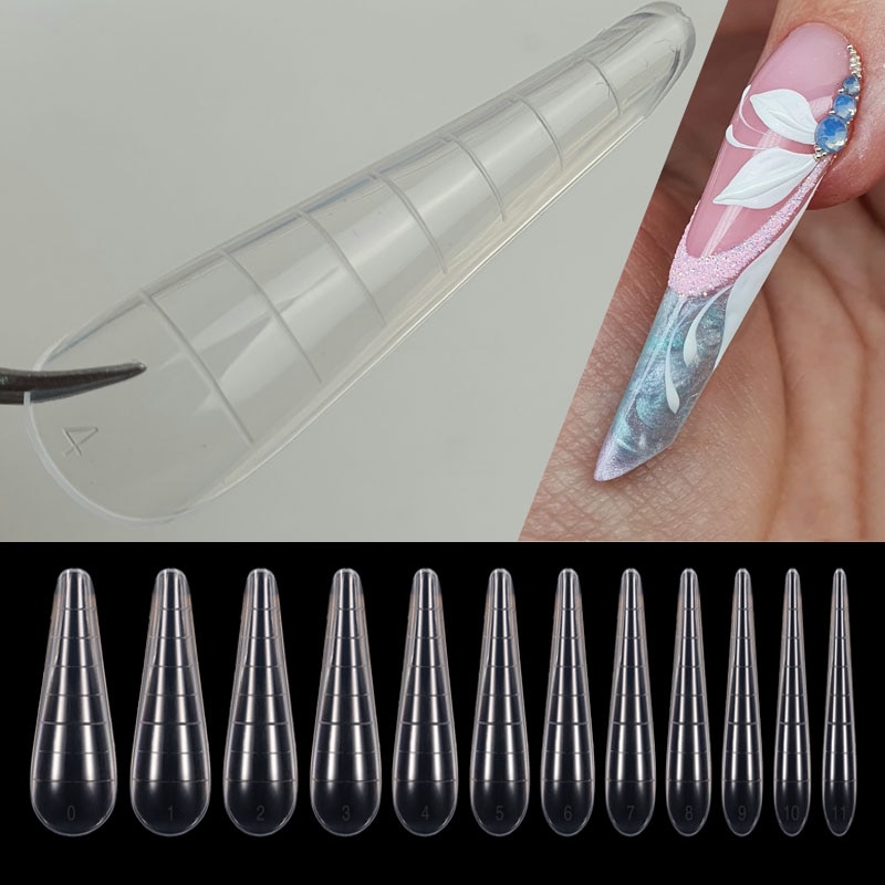120PC Nail Extend Molds Dual Form Accessoires Manicure Tools Nails Forms Full Cover Top Forms For Build Mold For Nail Extensions