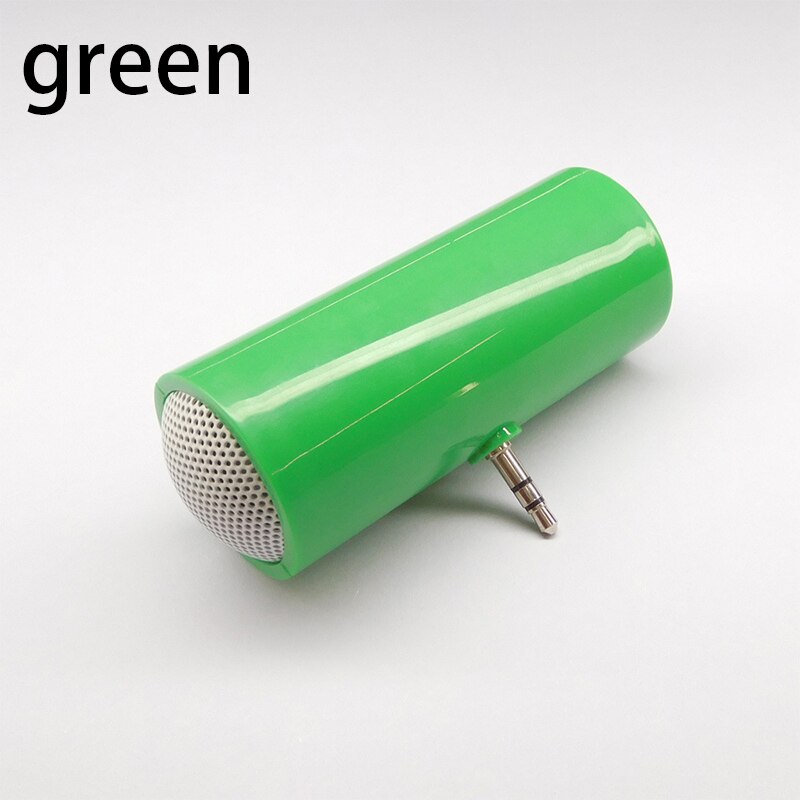 3.5mm AUX Direct Insert Mini Speaker Stereo Portable Telefoon Speaker MP3 Muziek Luidspreker Voor Mobiele Telefoon Tablet: green