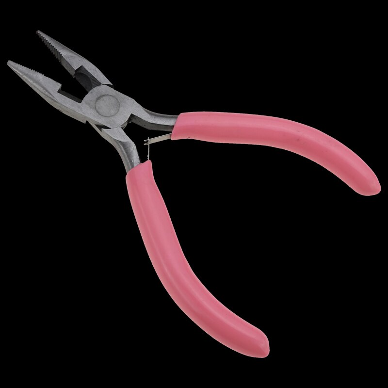 Alicates hechos a mano para manualidades, mini Alicates de punta de aguja de 5 pulgadas, sin dientes, pequeños, para joyería: Toothed pliers