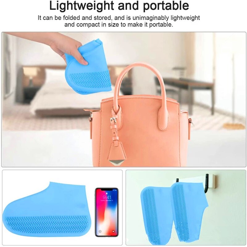 Silikon Galoschen Wasserdichte Schuh Abdeckungen Regen Stiefel Gummi Regen Schuh Abdeckung Schuh Schutz Unisex Regnerischen Tage Anti-slip Latex