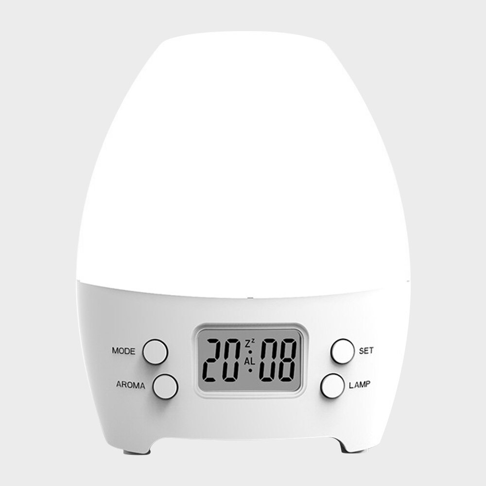 Nuova sveglia 3 in 1 diffusore di aromaterapia luce notturna colorata con schermo LCD per sala studio camera da letto per bambini: Default Title