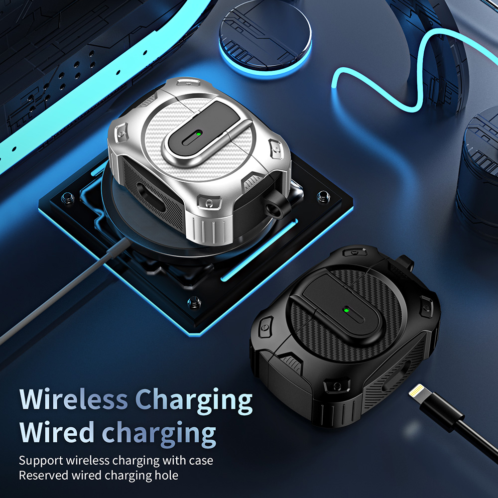 Earphone Cover Compatible with Apple Airpods 4 ANC 3 Pro Case Shockproof Protection Case Keychain for Airpods 1 2 Pro 2Pro Cover
