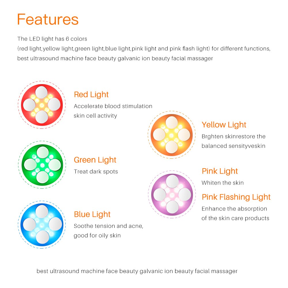 LED Photon Face Skin EMS Mesotherapy Electroporation RF Radio Frequency Facial Skin Care Device Face Lift Tighten Beauty Machine