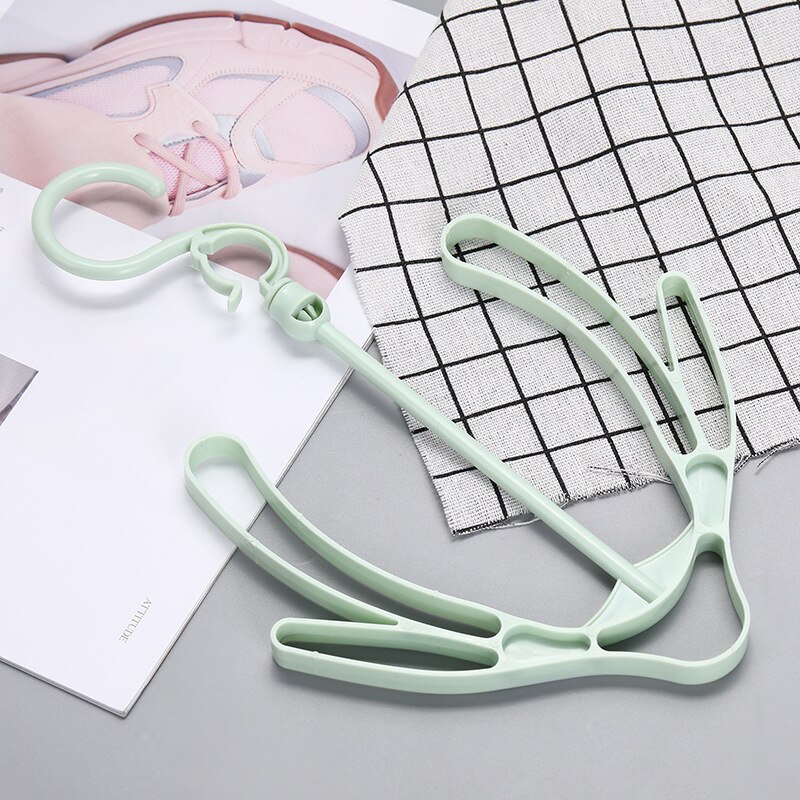 2PCS shoe rack shoe rack hanging storage rack balcony drying rack shoe rack bracket shoe washing and drying tools Hook shoe rack: 3 pieces / green