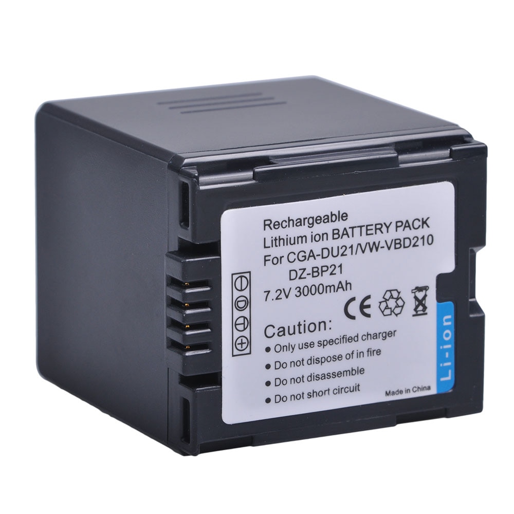 3000mAh CGA-DU12 CGA-DU14 VW-VBD140 DU14 CGA-DU21 Batteria per Panasonic VDR-D210 D220 D250 D258 NV-GS330 GS400 GS408 GS500 GS508